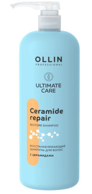 Ollin ultimate care восстанавливающий шампунь для волос с церамидами 1000мл