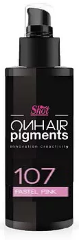 Shot on hair pigments пастельный пигмент 107 розовый 100мл