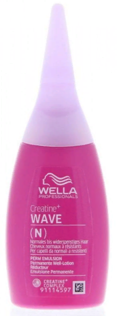 Wella creatine + wave n лосьон для нормальных волос, от тонких до трудноподдающихся 75мл БС