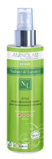 Aminolab Nature&luxury 330 вуаль-фиксатор спрей для прикорневого объема волос 250 мл ^