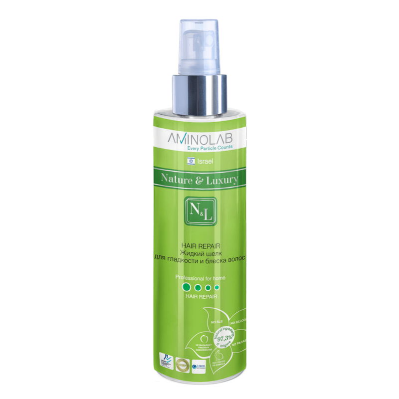 Aminolab Nature&luxury 332 жидкий шелк для гладкости и блеска волос (спрей) 250 мл ^